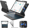 SIBEITU Keyboard Case for iPad Air 11 Inch M4/M3/M2 (2026/2025/2024) & iPad Pro 11” 2018-2022/Air 5th/4th Gen, Detachable Case with Contact Connector, Easy-Set Magnetic Stand, Backlit Keyboard, Black