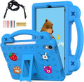 for iPad mini 7 Case A17 Pro,iPad mini 6 Case, Shoulder Strap Shockproof Cute DIY Figures Design Handle Stand Protective Rugged Case for Apple iPad mini 7th 6th Generation 8.3",SkyBlue