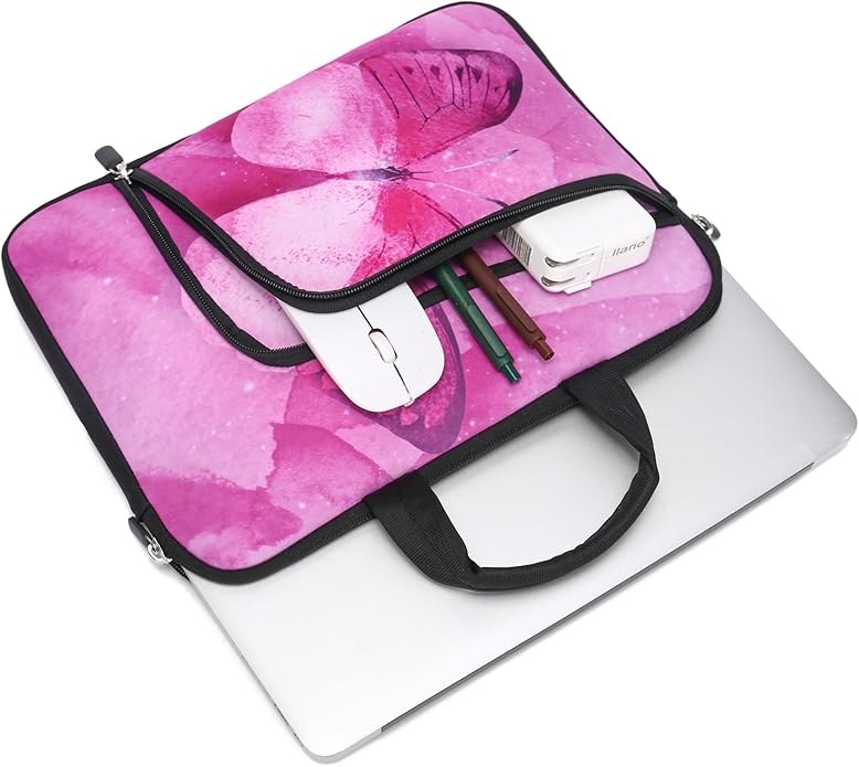 11.6 12 12.5 inch Two Pockets Laptop Sleeve Chromebook Case Ultrabook Case Notebook Tablet Case Neoprene Handle for Men Women