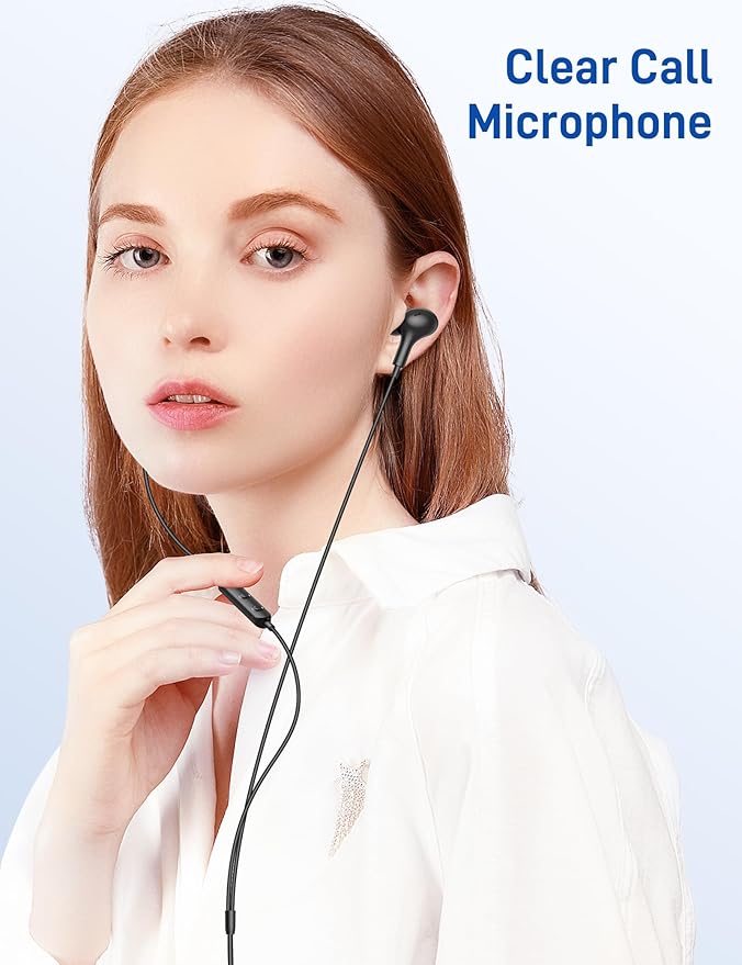 iMangoo for Apple MFi-Certified Headphones for Lightning Wired Earbuds Magnetic Ear Buds with HiFi Bass,3 Ear Tips Mic Corded Earphones for Gym, Commuting for iPhone 14 Plus 13 12 11 Pro Max Black