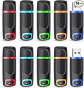 RAOYI 10 Pack 32GB Flash Drive, USB 3.0 High Speed Memory Stick Thumb Drive Jump Drive Zip Drive for Data Storage and Backup (Multicolor)