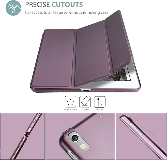 ProCase Smart Case for 10.5” iPad Air 3rd Generation 2019 / iPad Pro 2017, Slim Stand Cover with Translucent Frosted Back for iPad Air 3 -Purple