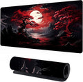 Japanese Mouse Pad, Large Japanese Desk Mat, XXL Anime Gaming Keyboard Mat, Non-Slip Rubber Base & Stitched Edges, Big Extended Desk Protector for Home Office, 31.5”x15.7” Dark Canyon