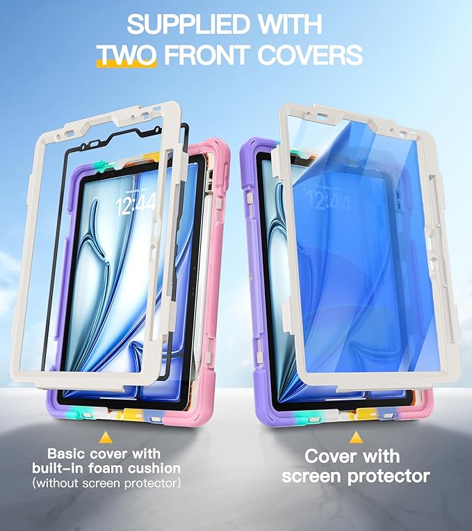 BRAECN Case for iPad Air 11 inch 2026(M4) 2025(M3) 2024(M2),iPad Pro 11 inch(4th/3rd/2nd/1st)& Air 10.9"(5th/4th) Protective with Pencil Holder Screen Protector 360°Rotating Stand Handle Full Body
