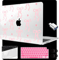 MEEgoodo Case for M5/M4/M3/M2 MacBook Air 15 inch Case 2026 2025 2024 2023, Laptop Shell Fit Model (A3448/A3241/A3114/A2941) for MacBook Air 15.3-inch, Trendy Bow & Hearts