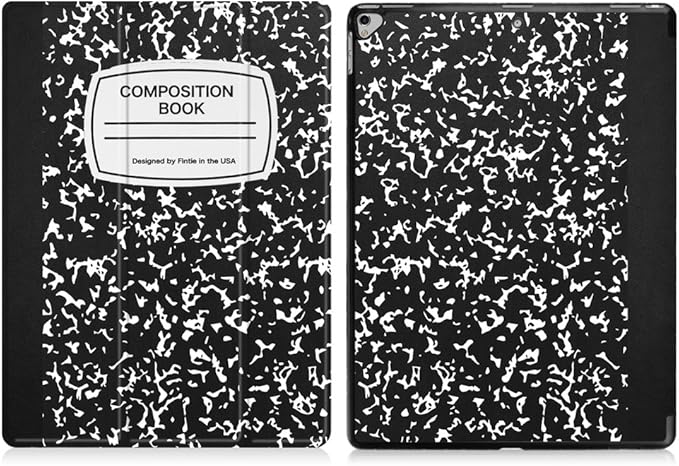 Fintie Case for iPad Pro 12.9 (2nd Gen) 2017 / iPad Pro 12.9 (1st Gen) 2015 - [SlimShell] Ultra Lightweight Standing Protective Cover with Auto Wake/Sleep, Composition Book Black