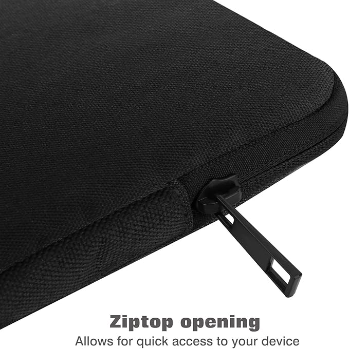 MoKo 7-8 Inch Tablet Sleeve Bag, Polyester Pouch Cover Case Fits iPad mini (A17 Pro) 8.3" 2024, iPad mini 6/5/4/3/2/1, Samsung Galaxy Tab S2 8.0, Tab A 8.0, ZenPad Z8s 7.9,Black