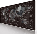 HGWALP World Map Large Gaming Mouse Pad Extended XXL(900x400X3MM) Mouse Mat Long Desk Pad with Stitched Edges for Keyboard Home Office Gaming Work Big Desk Pad