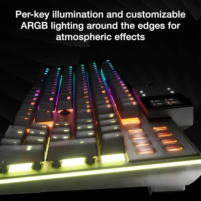 be quiet! Dark Mount Mechanical Keyboard | Linear | Hot-Swappable Lubricated Silent Switches | Detachable Numpad and Media Dock | Programmable ARGB Keys | Quality PBT Double Shot Keycaps | BT001US