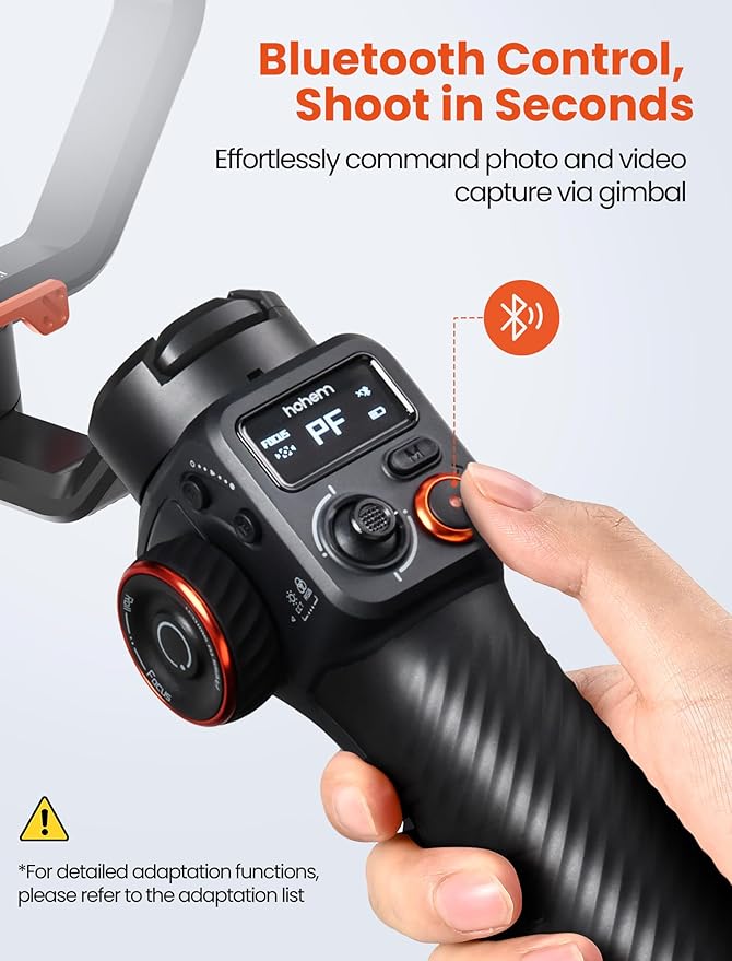 hohem iSteady MT2 Gimbal Stabilizer for Camera, Upgrade 3-Axis Gimbal for Mirrorless/Pocket Camera/Action Camera/Smartphone, OLED Display, Gimbal Stabilizer for Canon/Sony/Nikon/iPhone
