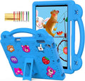Dteck Kids Case for iPad 9.7 Inch 6th/5th Gen 2018/2017 & iPad Air 2/1 & iPad Pro 9.7,Strawberry Panda Shockproof Rugged Lightweight Pencil Holder Convertible Handles Stand Kid Friendly Case,Sky Blue
