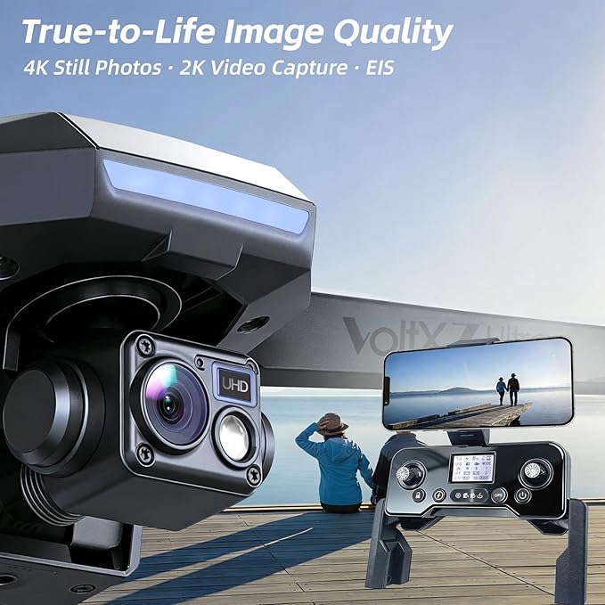 3-Axis Gimbal GPS Drone with 4K Camera, 90 Min Long Flight Time,3280 FT Long Control Range, Auto Return, Follow Me, Brushless Motor, 5G FPV RC Quadcopter for Beginners(Under 249g)