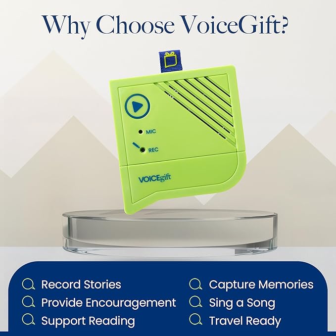 Voicegift Voice-Over® Mini Voice Recorder for Picture Frame, Mini Voice Recorder with Playback Audio & Digital Recorder for Picture Frame - Customizable Sound Gifting & Crafting