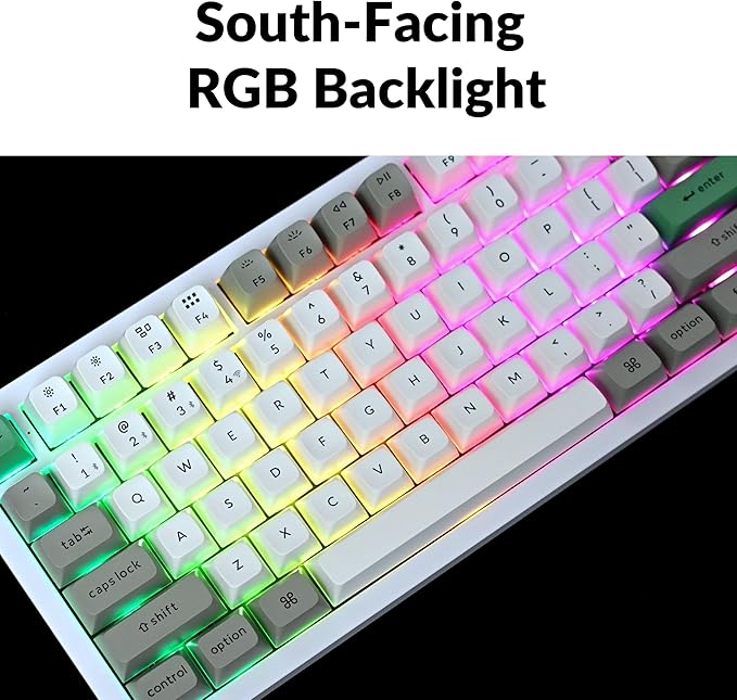 Keychron Q1 Max RGB QMK/VIA Custom Mechanical Keyboard, Full Metal Programmable Knob 2.4 GHz/Bluetooth/Wired Keyboard with Hot-Swappable Gateron Jupiter Brown Switch for Mac Windows Linux - White