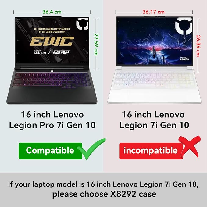 Smatree Hard EVA Protective Sleeve Case Compatible for 16 inch Lenovo Legion Pro 7/7i Gen 10, for 16 inch Lenovo Legion 9i Gen 9, for 16inch LOQ 16IRH8/16APH8 Gaming Laptop (X8310)
