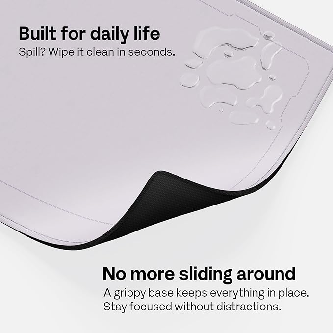 Pixio Mouse Pads - 36 x 16 inch XXL Purple Border Multifunctional Large Desk Mats for Gaming, Office, Desktop Anti-Slip Waterproof Washable Computer Mouse Mat