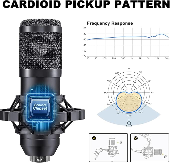 sktome Podcast Equipment Bundle for 2, V8s Voice Changer with BM-800 Podcast Microphone Bundle - Studio Condenser Microphone Perfect for Podcasting, Recording, Singing, Streaming and Gaming