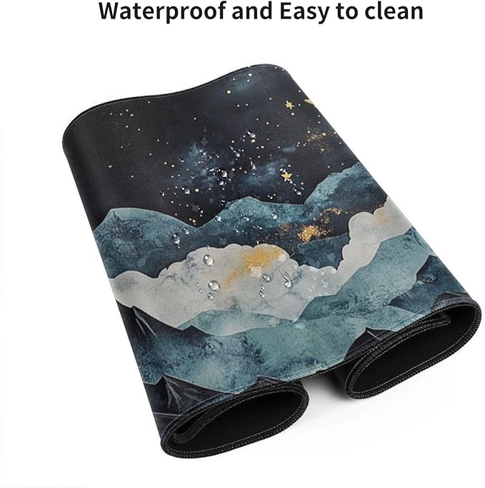 3XL Huge Gaming Mouse Pad Oversized (48"x24") - Extra Large XXXXL Mouse Pads for Full Desk, Mountain Mousepad with Stitched Edges Non-Slip Rubber Base, Desk Mat for Laptop, Computer & PC