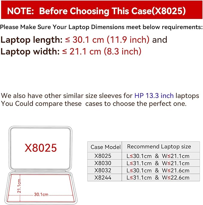 Smatree Hard EVA Protective Sleeve Case Compatible for 13.3 inch HP EliteBook 835 G11 Laptop Notebook Bag (X8025)