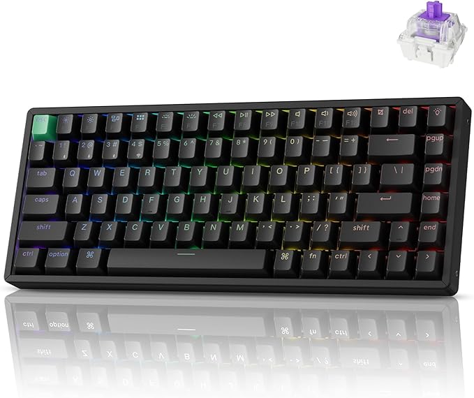 Keychron K2 HE Rapid Trigger Wireless Custom Keyboard with Hall Effect Gateron Double-Rail Magnetic Switch, QMK 2.4 GHz Bluetooth 5.2 RGB Compatible with Mac Windows Linux - Aluminum