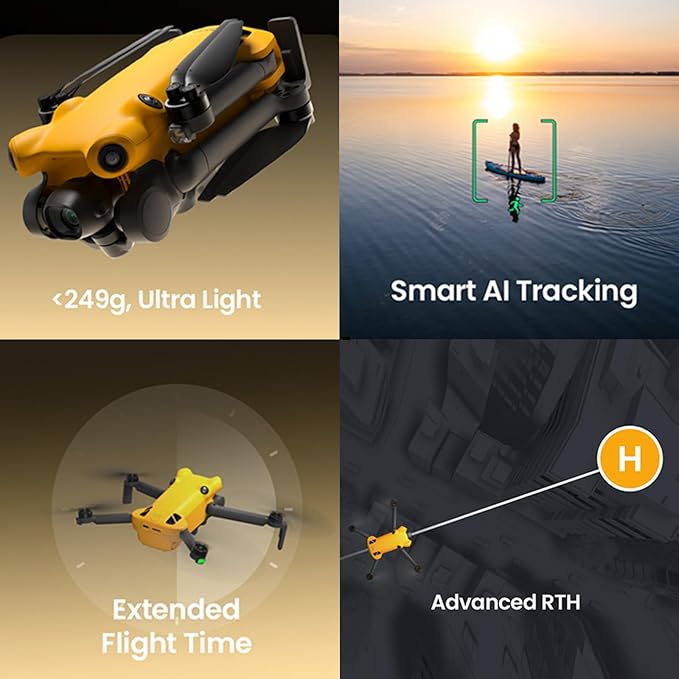 X1 Fly More Combo,Drone with Camera 4K for Adults,Under 249g,8K Photo,50000ft Transmission,96Min Flight with 3 Batteries, Mini Drone for Beginners