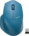 TECKNET Wireless Mouse, 2.4GHz Computer Mouse, 3 Adjustable DPI Silent Mouse with USB A Receiver, 3 Buttons, 24 Months Battery Life, Ergonomic Wireless Mouse for Laptop, PC, Mac, Desktop-Blue