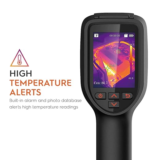 Amcrest Thermal Imaging Camera (256 x 192 Resolution), Commercial Thermal Imager, Handheld Thermal Camera, 49152 Pixels, Thermometer with 2.4" Color Display Screen (TPC-HT2201-TB3)