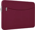 Laptop Sleeve 14 inch, Shockproof Protective Laptop Cover Briefcase Carrying Computer Bag with Accessory Pocket Portable Computer Sleeve for 14" MacBook, HP, Dell, Lenovo, Acer, Wine Red