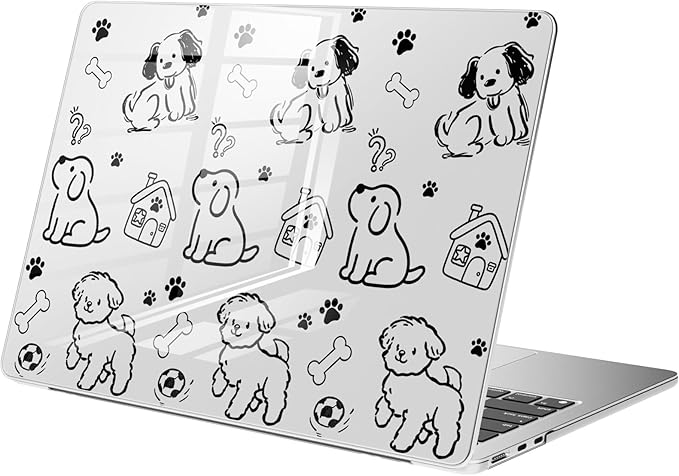 Compatible with MacBook Air 15 inch Case M5 M4 M3 M2 2026-2023 Release A3448 A3241 A3114 A2941, Cute Dog Puppy Protective Hard Shell Clear Cover for Mac Air 15.3 inch