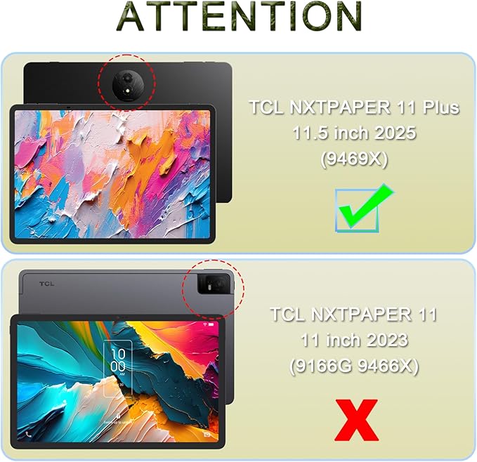 ATOOZ for TCL NXTPAPER 11 Plus Tablet Case 2025 (9649X) with PC Stand Soft Silicone Kids Case for TCL NXTPAPER 11 Plus 11.5 Inch (Rose Red)