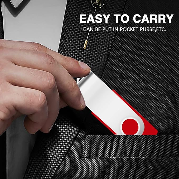 1GB USB Flash Drive 1PCS, EASTBULL USB 2.0 Thumb Drive Swivel USB Stick Memory Stick Metal Thumb Drive (Red)