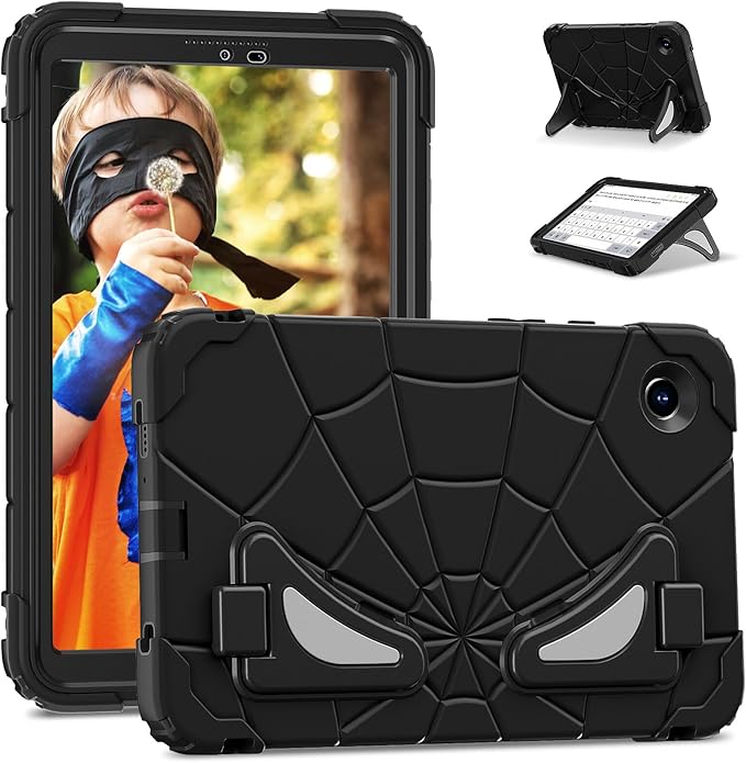 AKABEILA Compatible with Samsung Galaxy Tab A9 8.7 inch(SM-X115N)(2023) Tablet Case，Lightweight Shockproof Rugged Protective Cover with Kickstand for Kids Children Boys Babies Black