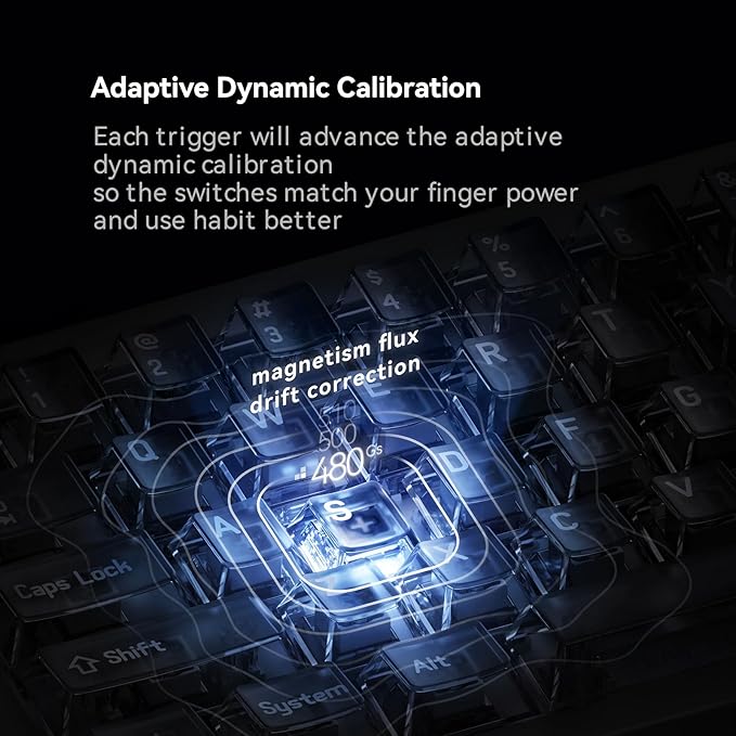 MelGeek REAL67 Wired Gaming Keyboard with RGB, Magnetic Keyboard with Hall Effect, Rapid Trigger, Hot-Swappable, Snap Tap & Adjustable Actuation, Online HIVE Custom (Potassium-Transparent Purple)