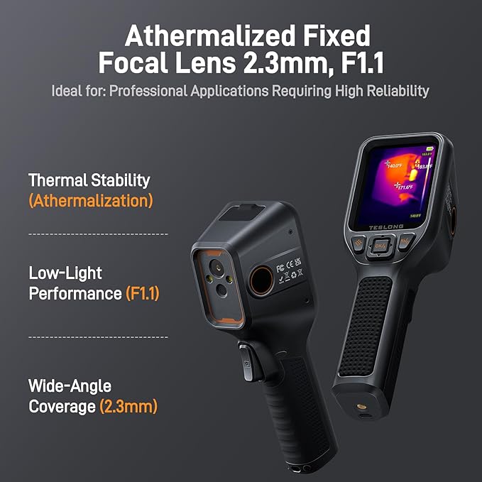Teslong Thermal Imaging Camera, Super Resolution 240 x 180, 3.2" LCD Screen Handheld 25 HZ Refresh Rate Infrared Imager, 120 x 90 IR Resolution, Portable Carrying Case ﻿