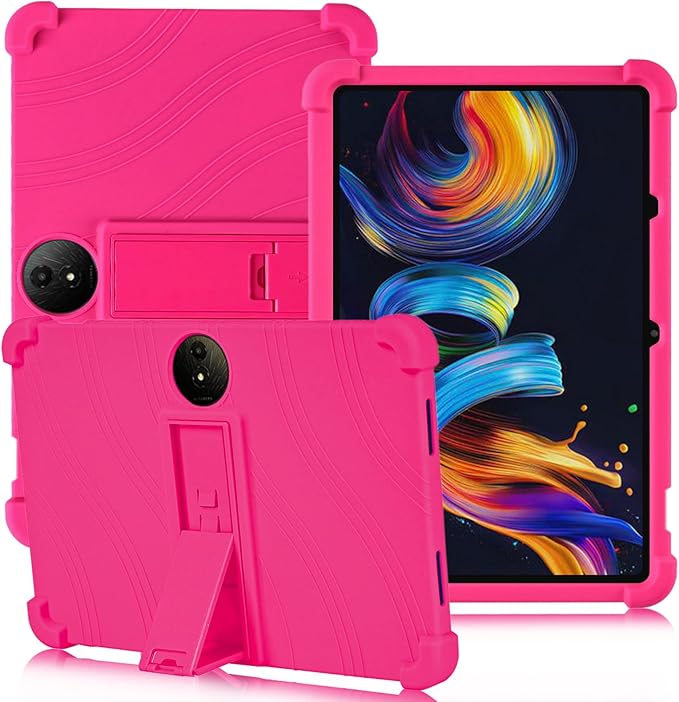 ATOOZ for TCL NXTPAPER 11 Plus Tablet Case 2025 (9649X) with PC Stand Soft Silicone Kids Case for TCL NXTPAPER 11 Plus 11.5 Inch (Rose Red)