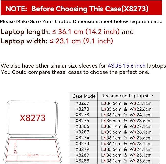 Smatree 15.6 inch Hard EVA Sleeve Compatible for ASUS Chromebook CX15 CX1505, for ExpertBook P1 P1503, for Vivobook 15 F512/S15/S15 OLED/Go 15 OLED Case (X8273)