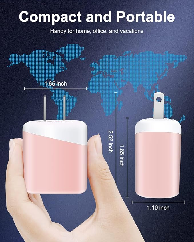iPhone 17e USB C Charger Block, Ultra-Compact Type C Fast Charger Wall Plug for iPhone 17 17e 17 Pro Max 16 15 14, Samsung Galaxy S26 S25, iPad Pro/Air, PD 3.0 Fast Charging USBC Cube Adapter