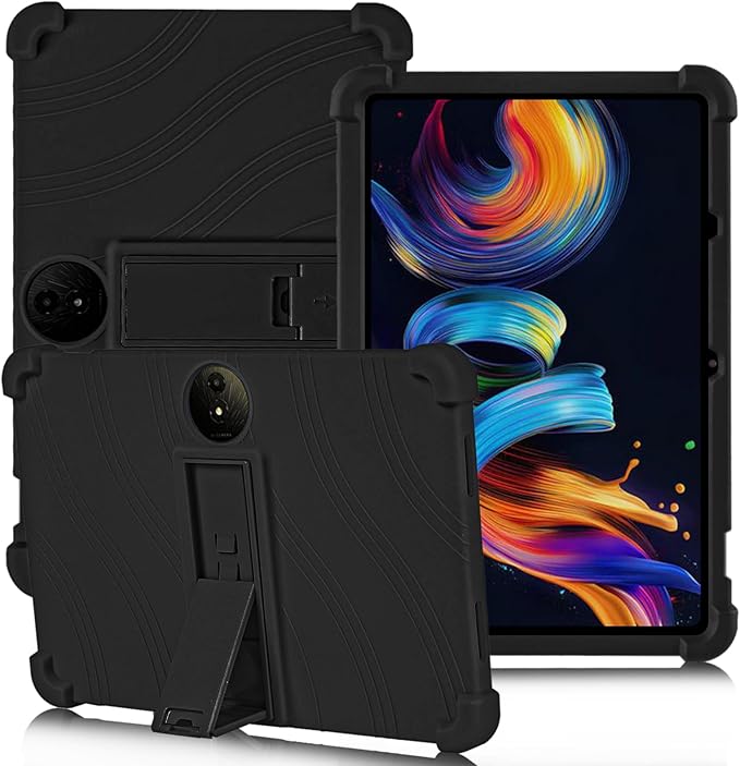 ATOOZ for TCL NXTPAPER 11 Plus Tablet Case 2025 (9469X) with PC Stand Soft Silicone Kids Case for TCL NXTPAPER 11 Plus 11.5 Inch (Black)