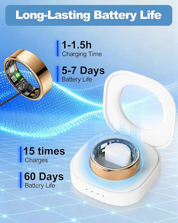 Benio Gen4 Smart Ring,2026 Upgraded,Smart Health Ring for Women Men Fitness Tracker with Heart Rate,Blood Oxygen,Sleep Monitoring,Step Counting,No Subscription