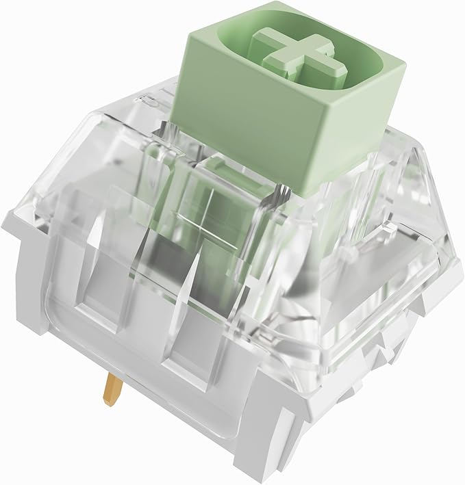 Kailh Box Jade Clicky Keyboard Switch,3-pin 50gf Pre-Lubed Dustproof Waterproof RGB SMD Key Switches for 3D Prints and Mechanical Gaming Keyboard(Box Jade,72pcs)