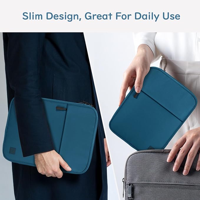 Dadanism 13 Inch Tablet Sleeve Padded Carrying Case for New iPad Air 13" M4/M3 2026/2025, iPad Pro 13" M5/M4 2025/2024, Galaxy Tab S10+/S9 FE+/S9+ 12.4", Remarkable Paper Pro 11.8", Peacock Blue