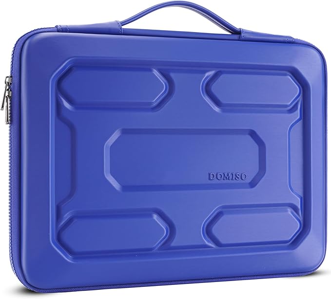 DOMISO 15.6 inch Laptop Sleeve with Handle Shockproof Waterproof EVA Protective Case for 15.6" Yoga 720 IdeaPad 310 320 ThinkPad T570/Legion 5 Gen 6/HP Envy 15/15.6" Notebooks, Royal Blue