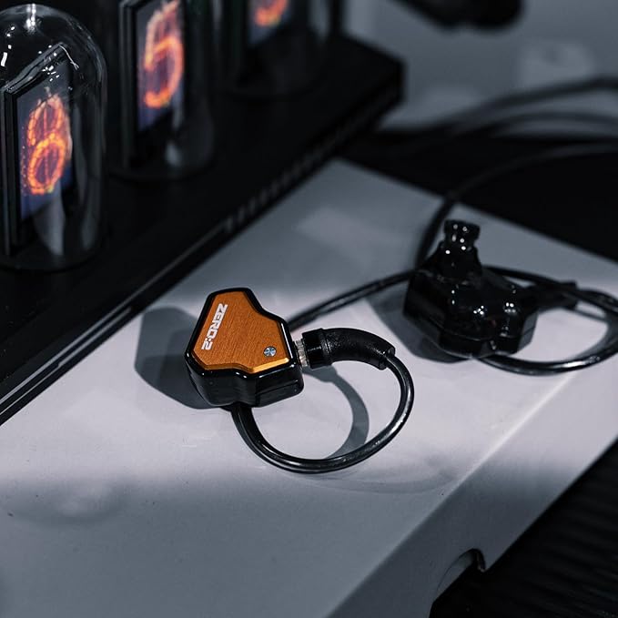 Linsoul 7Hz x Crinacle Zero:2 in Ear Monitor, Updated 10mm Dynamic Driver IEM, Wired Earbuds Earphones, Gaming Earbuds, with OFC IEM Cable for Musician (Without MIC, Orange)