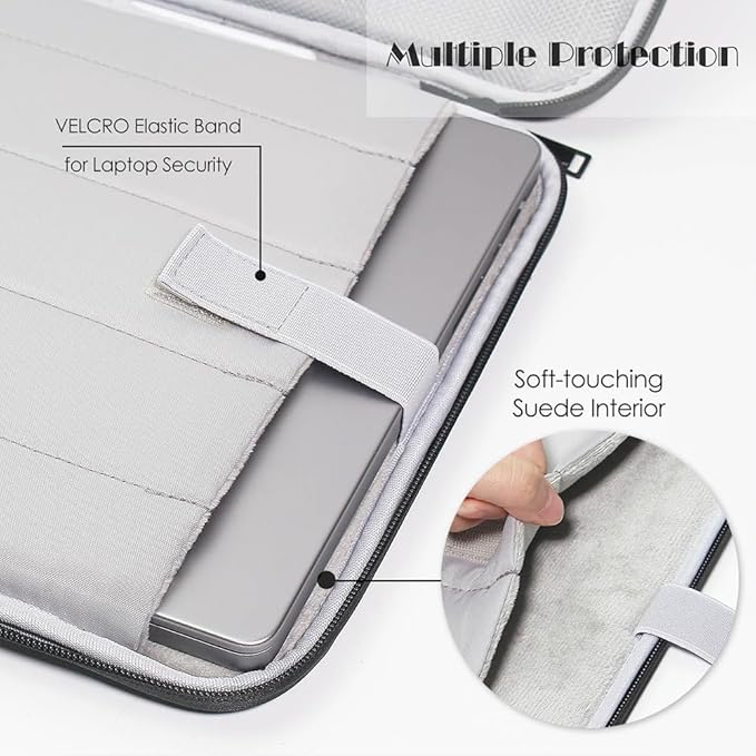 ProElife 13-Inch Tablet Sleeve Case for 2026-2024 iPad Air 13 inch M4 M3 M2, iPad Pro 12.9-13 inch M5 M4 M3 M2, 12.4-in Galaxy S10+/S9+ Accessory Traveling Carrying Bag Cover with Handle (Black)