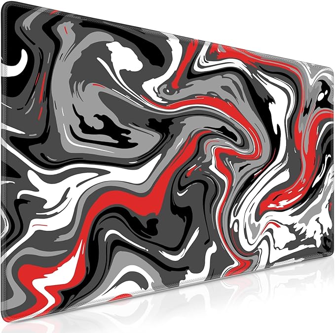 Canjoy Gaming Mouse Pad, Fluid Pattern Mouse Pad 31.5x15.7inch Large Extended Computer Mouse Mat Keyboard Full Desk Mousepad for Gaming, Office, Home