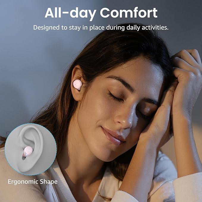 TOZO A1 Wireless Earbuds Bluetooth 5.3 Light Weight in Ear IPX5 Waterproof Headphones 2 Mic for AI Calls, Immersive Premium Sound Bass Headset with Charging Case, 32 Presets EQ Customization via App