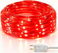 LED Rope Lights, 16.4 Feet Red Flat Flexible Strip Light, Plug in Novelty Lighting, Connectable and Waterproof for Home Christmas Holiday Garden Patio Party Decoration