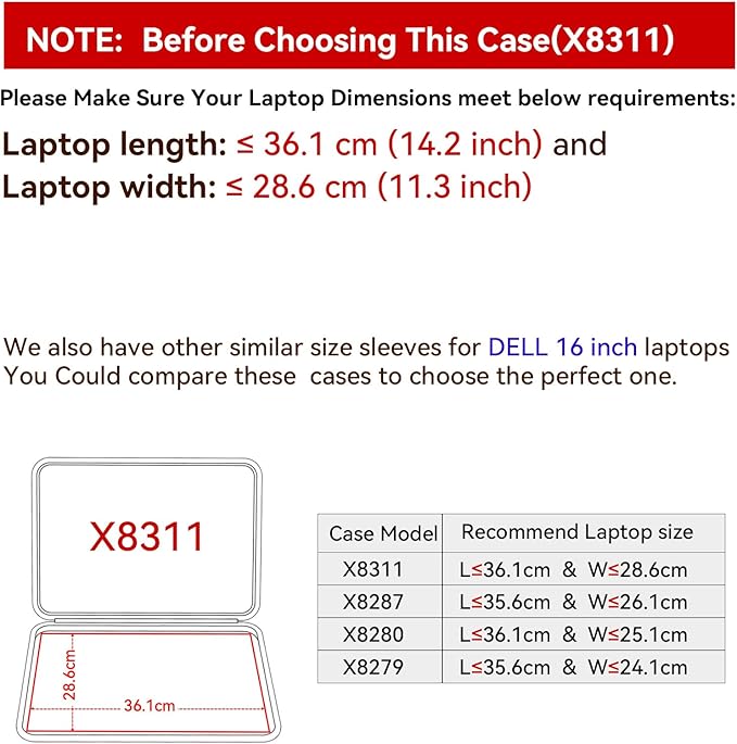 Smatree Hard EVA Protective Sleeve Case Compatible for 16 inch DELL G16 7630/7620 Gaming Laptop Slim and Anti-Shock Case Notebook Bag (X8311)