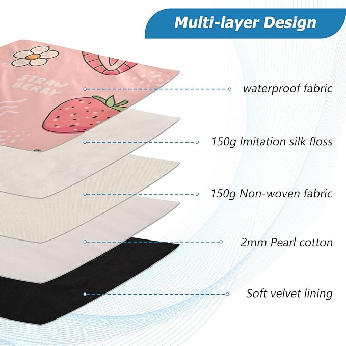 Strawberries Laptop Sleeve 13-14 Inch Waterproof Computer Bag for Women, Men - Cute Tablet Cover, A06D24018