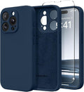 Magnetic for iPhone 14 Pro Case, Compatible with MagSafe, [Full Camera Protection][Screen Protector] Silicone Shockproof Protective Phone Case for iPhone 14 Pro 6.1", Cobalt Blue